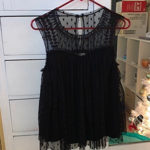 Black lace blouse